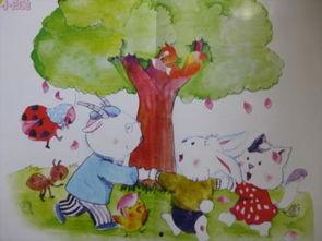 桃树下吃瓜的兔,兔趣盎然